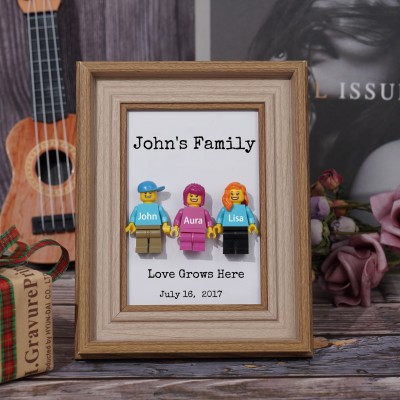 Personalised Family Tiny Figure Frame For Mother's Day Gift