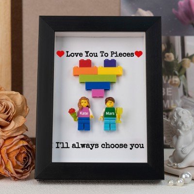 Custom Couple Tiny Figure Frame Valentine's Day Gift