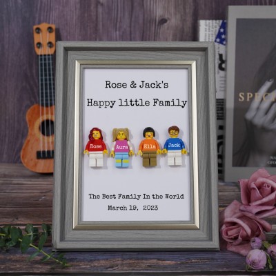 Personalised Family Tiny Figure Frame For Mother's Day Gift