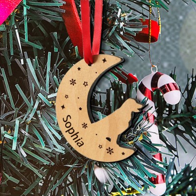 Personalised Dog Christmas Tree Wooden Ornament Pet Lover Christmas Gift