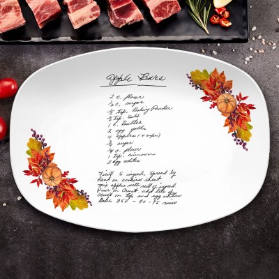 Personalised Platter Customised With Family Recipe Handwriting Gift for Mum