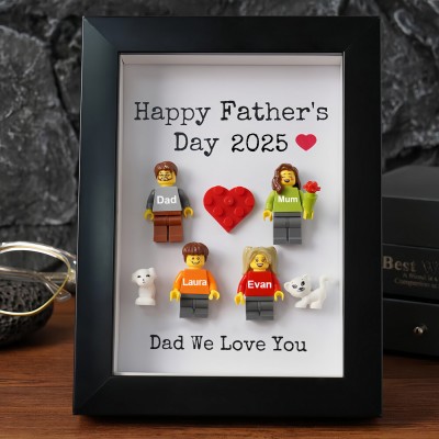 Personalised Family Tiny Figure Frame For Father's Day Gift