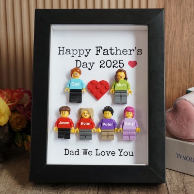 Personalised Family Tiny Figure Frame For Father's Day Gift