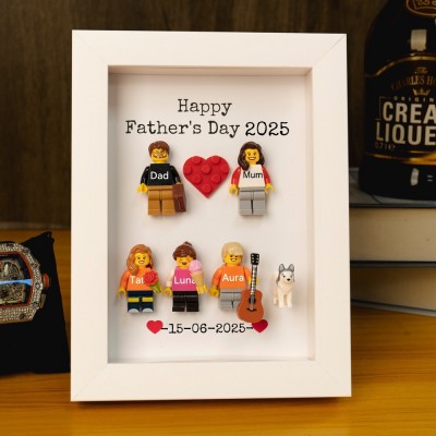 Personalised Family Tiny Figure Frame For Father's Day Gift
