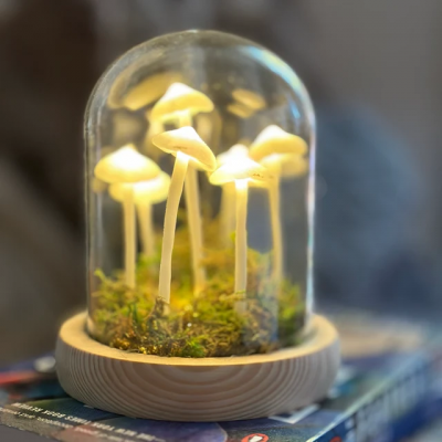 Cute Retro Mushroom Night Light Handmade Mushroom Lamp Anniversary Valentine's Day Gift For Girlfriend Wife Her