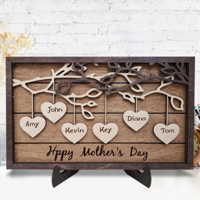 Family Tree Sign Custom Family Tree Frame Wall Decoration Gift for Mum Family Keepsake Gift for Grandma