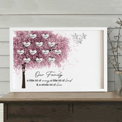 Our Family Personalised Family Tree Frame with Kids Names New Mum Gift Christmas Gifts for Mum Grandma