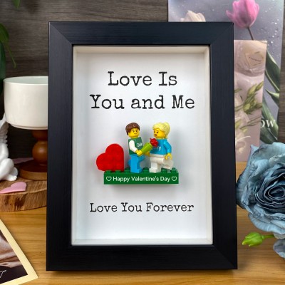 Custom Couple Tiny Figure Frame Valentine's Day Gift