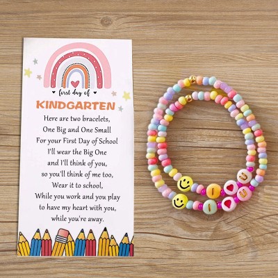 First Day of Kindergarten Mummy and Me Matching Bracelet Back to School Gifts