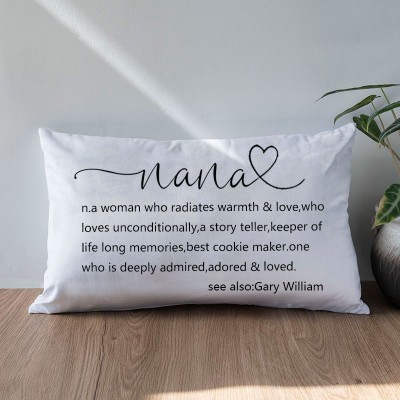 Personalised Nana Noun Pillow Mother's Day Gift