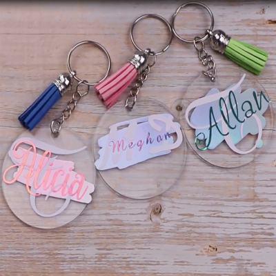 Personalised Disc Pendant Name Keychain