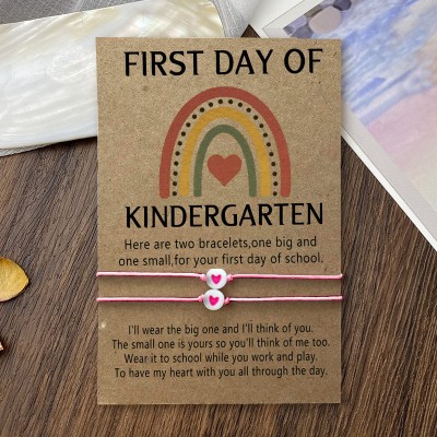First Day of Kindergarten Back to School Bracelet 