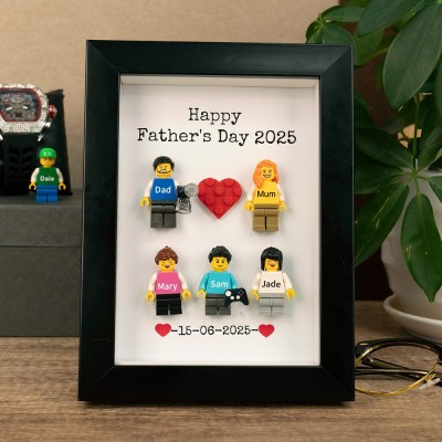 Personalised Family Tiny Figure Frame For Father's Day Gift