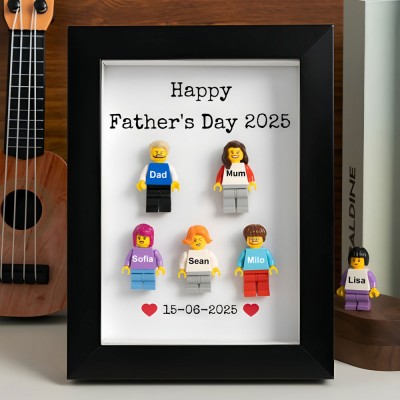 Personalised Family Tiny Figure Frame For Father's Day Gift