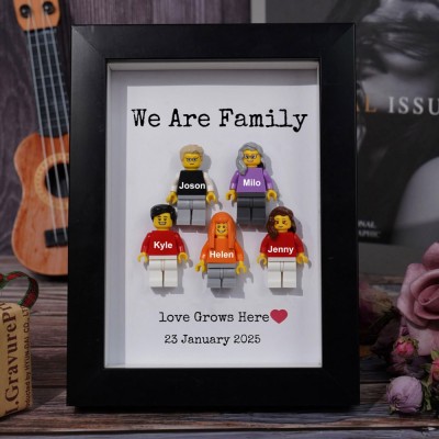 Personalised Family Tiny Figure Frame For Father's Day Gift