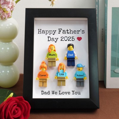 Personalised Family Tiny Figure Frame For Father's Day Gift