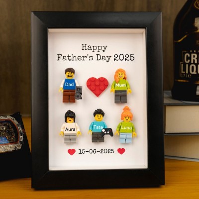 Personalised Family Tiny Figure Frame For Father's Day Gift