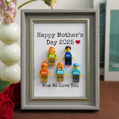 Personalised Family Tiny Figure Frame For Mother's Day Gift