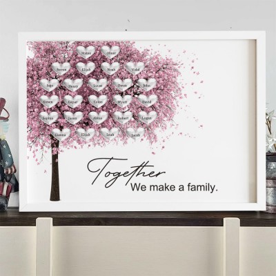Personalised Family Tree Frame with Kids Names Together We Make A Family Frame Christmas Gifts for Mum Grandma