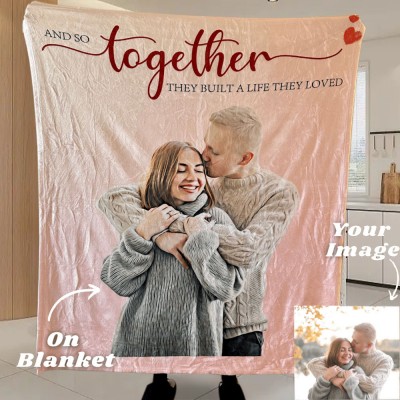 Life They Loved Custom Fleece Blanket Wedding Anniversary Gift Valentine's Day Gift for Girlfriend