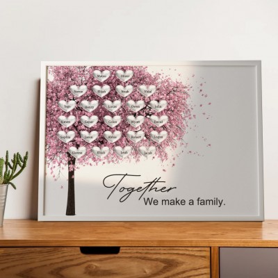 Together We Make A Family Frame Custom Family Tree Frame with Kids Names Christmas Gift Ideas for Grandma Mum