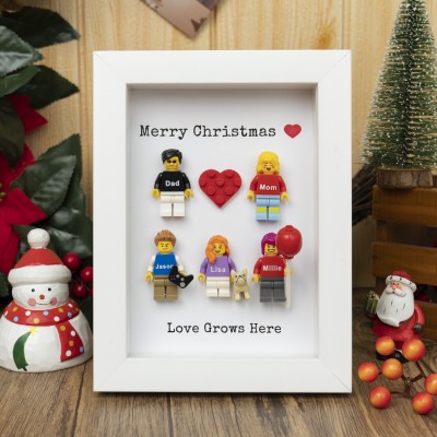 Personalised Family Tiny Figure Frame For Christmas Gift