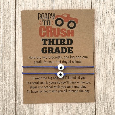 First Day of Third Grade School Matching Bracelets