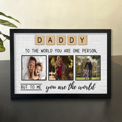 Personalised Daddy Photo Frame Father's Day Gift
