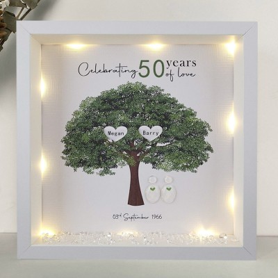 Personalised Wedding Anniversary Family Tree Framed Print