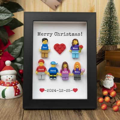 Personalised Family Tiny Figure Frame For Christmas Gift