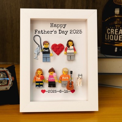 Personalised Family Tiny Figure Frame For Father's Day Gift