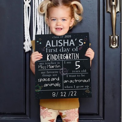 Personalised First Day of School Sign Reusable Chalkboard