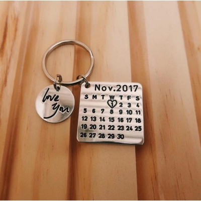 Personalised Calendar Keychain