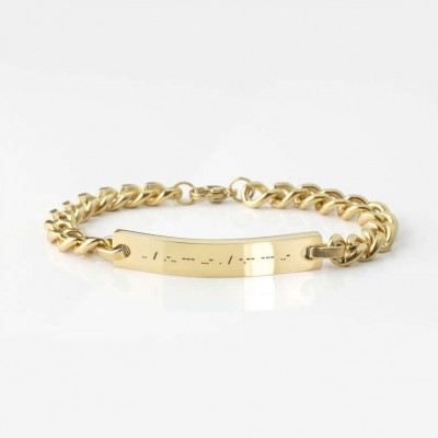 Custom Engraved Bracelet With Engraving In Gold Plated