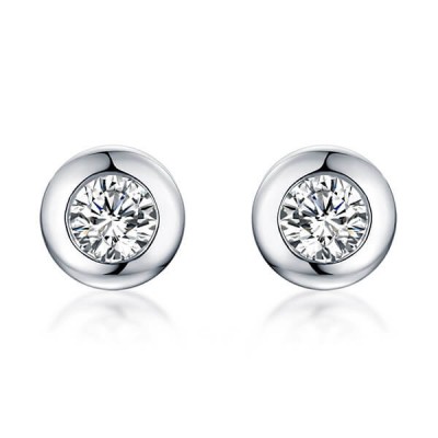 Personalised Gemstone Stud Earrings In Sterling Silver