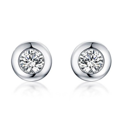 Personalised Gemstone Stud Earrings In Sterling Silver