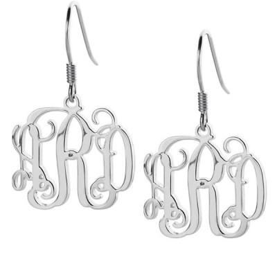 Personalised Sterling Silver Monogram Earrings