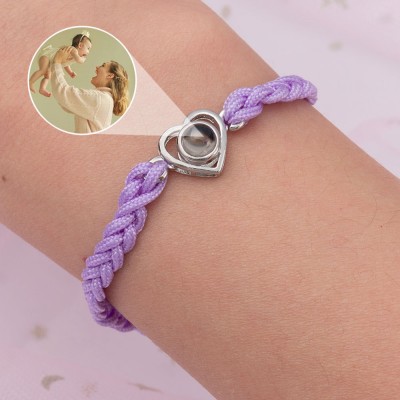 Photo Jewelry Personalised Mum Photo Projection Bracelet Gift Ideas for Grandma Mum Wife