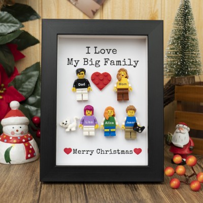 Personalised Family Tiny Figure Frame For Christmas Gift