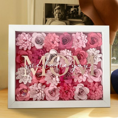 Mum We Love You Assorted Coral Flower Box Customised Gift for Mum Grandma