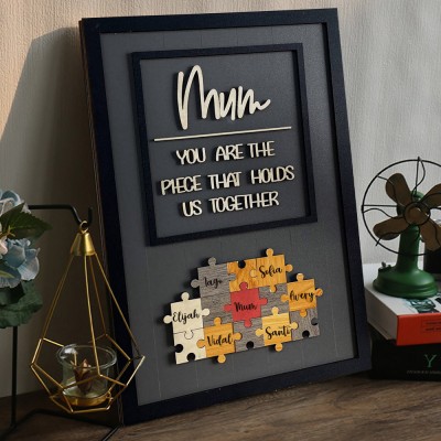 Custom Mum Puzzle Sign With Names Keepsake Gift Ideas For Mum Grandma Mother's Day Gift