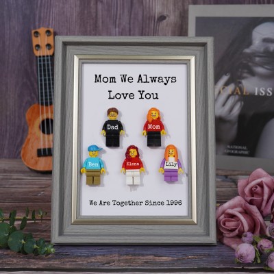 Personalised Family Tiny Figure Frame For Mother's Day Gift