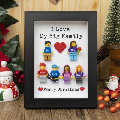 Personalised Family Tiny Figure Frame For Christmas Gift