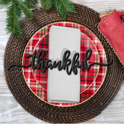 Fall Thanksgiving  Christmas Wooden Place Cards For Table Decor