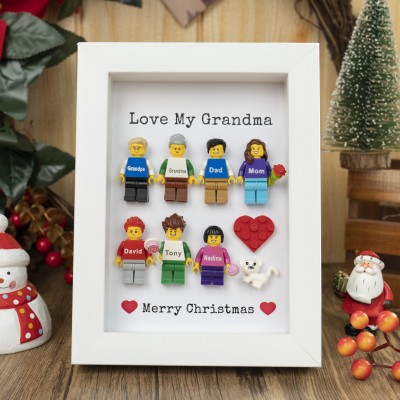 Personalised Family Tiny Figure Frame For Christmas Gift