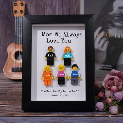 Personalised Family Tiny Figure Frame For Mother's Day Gift