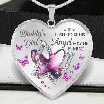 Personalised Daddy's Girl Heart Necklace