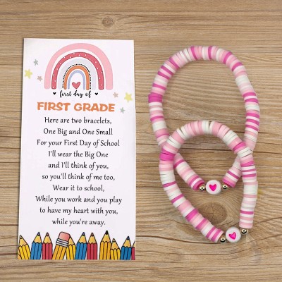First Day of First Grade Mummy and Me Matching Bracelet Back to School Gifts