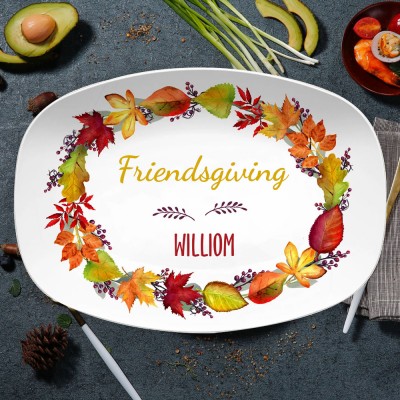 Personalised Friendsgiving Thanksgiving Family Platter