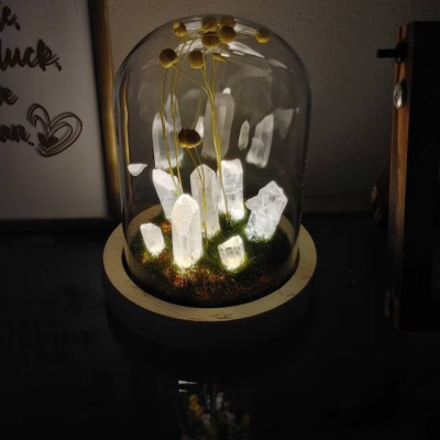 Handmade Cute Retro Crystal Night Light Anniversary Valentine's Day Gift For Wife Her